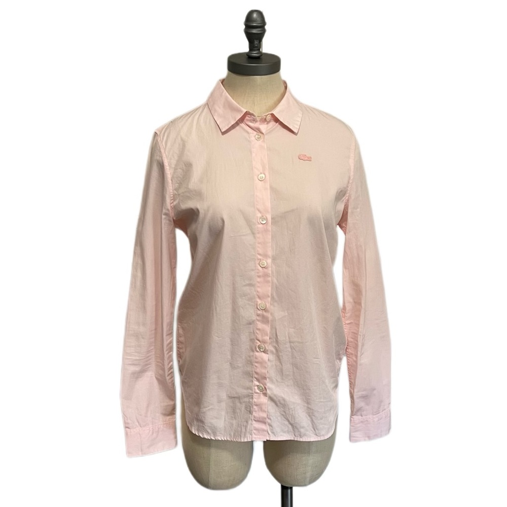 Lacoste Pink Button Down Size 34 Regular Fit